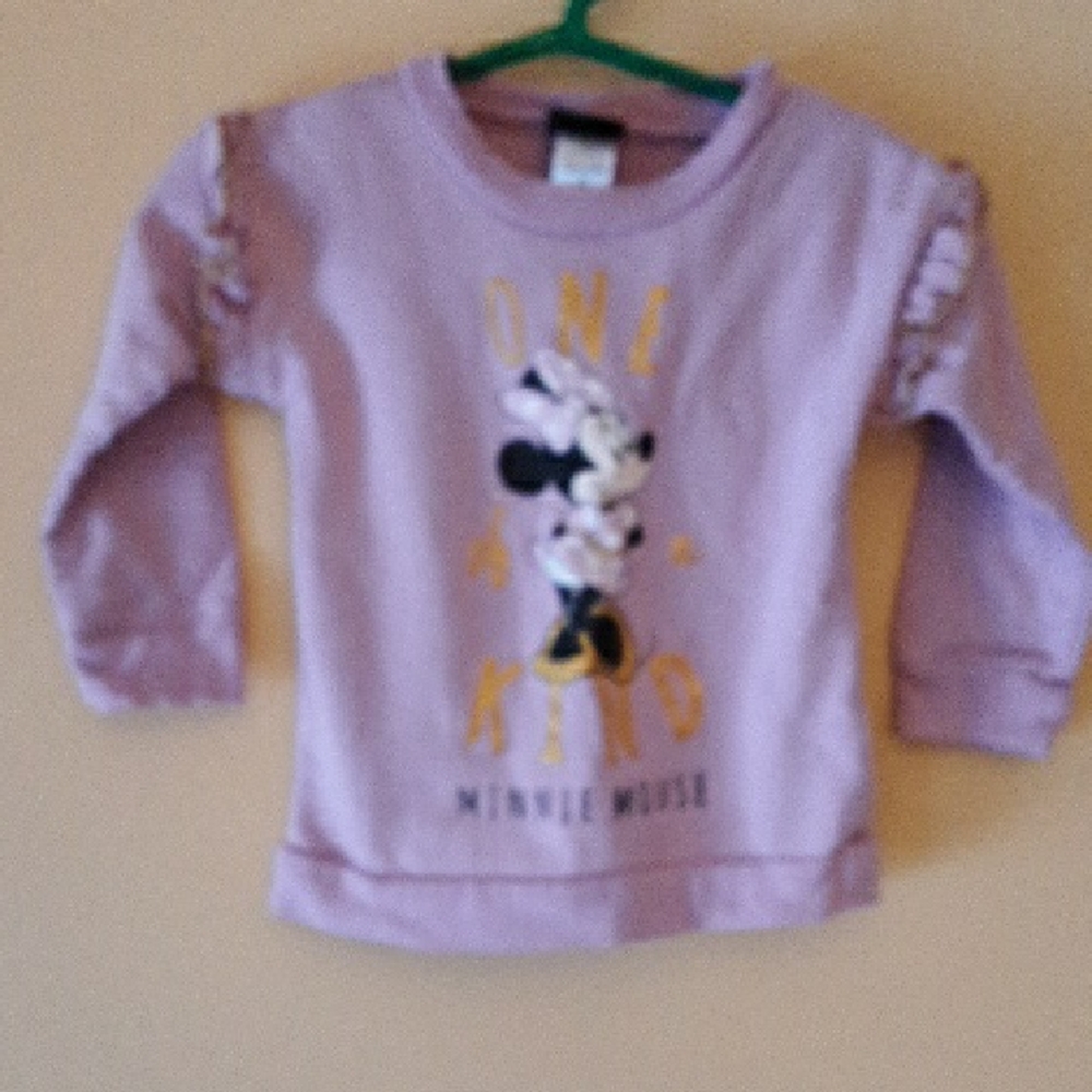 Purple Minnie Mouse Sweatshirt, sz 2T